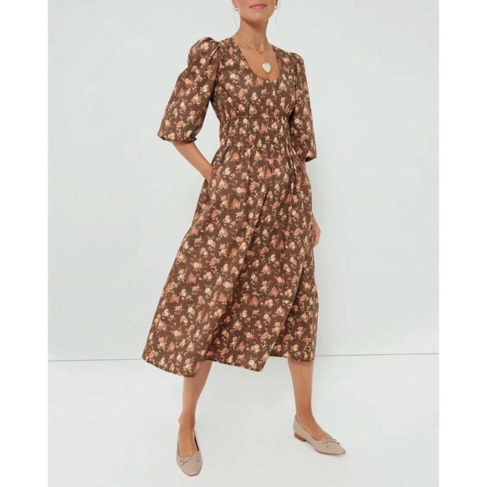 NWOT Tuckernuck Marlena Rosewood Chintz Floral Print Smocked XL